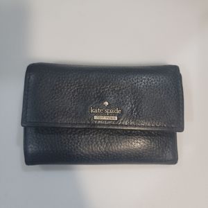 Kate spade black trifold wallet